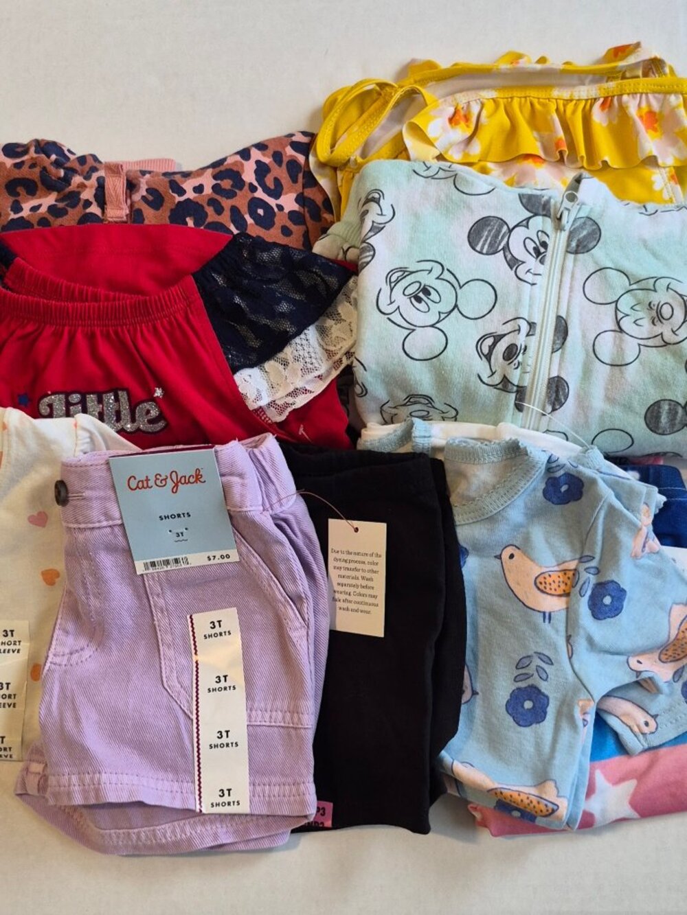 Girls 3T Mixed Clothing Bundle Lot 10 Pieces Size 3T, See Description!